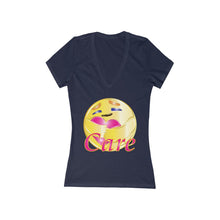 Load image into Gallery viewer, Care Women's Jersey Short Sleeve Deep V-Neck Tee