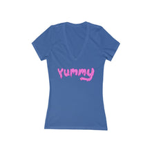 Load image into Gallery viewer, Yummy Women's Jersey Short Sleeve Deep V-Neck Tee