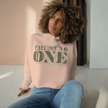Load image into Gallery viewer, Trust No One Crop Hoodie