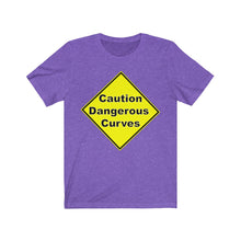 Load image into Gallery viewer, Caution Dangerours  Curves  Unisex Jersey Short Sleeve Tee