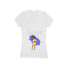 Load image into Gallery viewer, Salty Women's Jersey Short Sleeve Deep V-Neck Tee