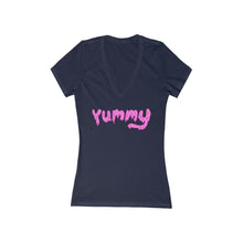 Load image into Gallery viewer, Yummy Women's Jersey Short Sleeve Deep V-Neck Tee
