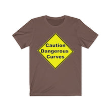 Load image into Gallery viewer, Caution Dangerours  Curves  Unisex Jersey Short Sleeve Tee