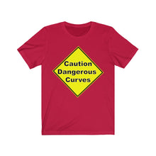 Load image into Gallery viewer, Caution Dangerours  Curves  Unisex Jersey Short Sleeve Tee