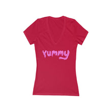 Load image into Gallery viewer, Yummy Women's Jersey Short Sleeve Deep V-Neck Tee