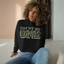 Load image into Gallery viewer, Trust No One Crop Hoodie