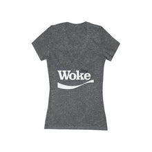 Load image into Gallery viewer, Woke Women's Jersey Short Sleeve Deep V-Neck Tee