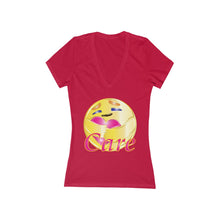 Load image into Gallery viewer, Care Women's Jersey Short Sleeve Deep V-Neck Tee
