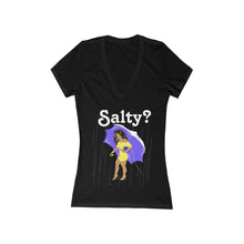Load image into Gallery viewer, Salty Women's Jersey Short Sleeve Deep V-Neck Tee