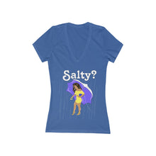 Load image into Gallery viewer, Salty Women's Jersey Short Sleeve Deep V-Neck Tee