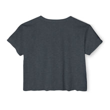 Load image into Gallery viewer, Festival Crop Top — Purple Photo Collage ‘Peyprian’ Graphic