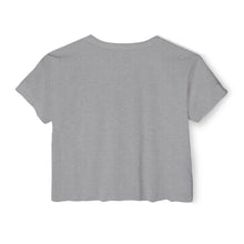 Load image into Gallery viewer, Festival Crop Top — Purple Photo Collage ‘Peyprian’ Graphic