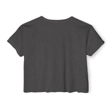 Load image into Gallery viewer, Festival Crop Top — Purple Photo Collage ‘Peyprian’ Graphic