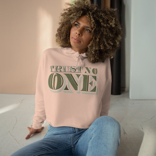 Trust No One Crop Hoodie