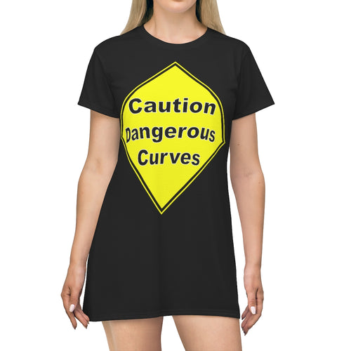 Dangerous Curves T-Shirt Dress