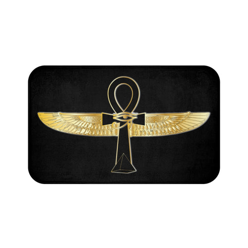 Ankh with wings Bath Mat