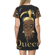 Load image into Gallery viewer, Black Queen All Over Print T-Shirt Dress